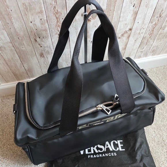 Versace Black Travel Duffle Gym with Red Interior - Picture 2 of 11